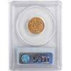 Image 2 : 1855 $3 Indian Princess Head Gold Coin PCGS AU50