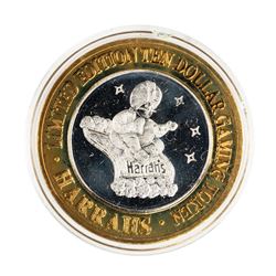 .999 Fine Silver Harrah's Casino Lake Tahoe, Nevada $10 Limited Edition Gaming Token