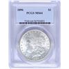 Image 1 : 1896 $1 Morgan Silver Dollar Coin PCGS MS64 Amazing Toning