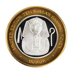 .999 Fine Silver Luxor Las Vegas, Nevada $10 Limited Edition Gaming Token