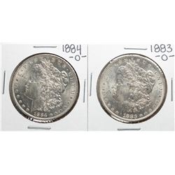 Lot of 1883-O & 1884-O $1 Morgan Silver Dollar Coins