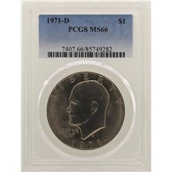 1971-D Eisenhower Dollar PCGS MS66