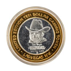 .999 Fine Silver Sam Boyd's California Casino $10 Limited Edition Gaming Token