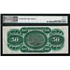 Image 2 : 1872 $50 State of South Carolina Obsolete Note PMG Gem Uncirculated 66EPQ Low Serial