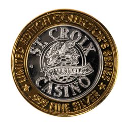 .999 Fine Silver St. Croix Casino Turtle Lake $10 Limited Edition Gaming Token