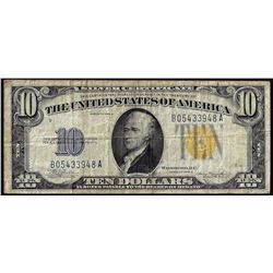 1934A $10 North Africa WWII Emergency Issue Silver Certificate Note