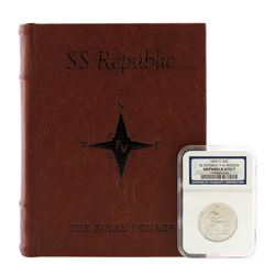 1859-O 9 in Border Seated Liberty Half Dollar Coin NGC Shipwreck Effect w/ Book