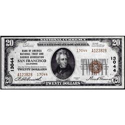 1929 $20 BofA San Francisco, CA CH# 13044 National Currency Note