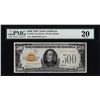 Image 1 : 1928 $500 Gold Certificate Note Fr.2407 PMG Very Fine 20