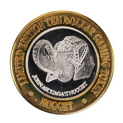 .999 Silver John Ascuagas Nugget Sparks, NV $10 Casino Gaming Token Limited Edition