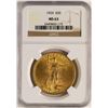 Image 1 : 1924 $20 St. Gaudens Double Eagle Gold Coin NGC MS63