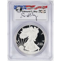 2008-W $1 American Silver Eagle Proof Coin PCGS PR69DCAM W/Edmund C. Moy Signature