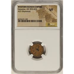 Honorius, 393-423 AD Ancient Western Roman Empire Coin NGC VF