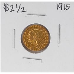1915 $2 1/2 Indian Head Quarter Eagle Gold Coin