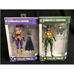 DC DESIGNER BOMBSHELLS ACTION FIGURE LOT (HAWKGIRL/ BATGIRL)