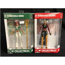 DC DESIGNER BOMBSHELLS ACTION FIGURE LOT (MERA/ KATANA)