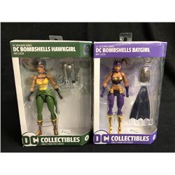 DC DESIGNER BOMBSHELLS ACTION FIGURE LOT (HAWKGIRL/ BATGIRL)