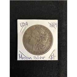 1889 U.S.A MORGAN SILVER DOLLAR