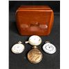 Image 1 : SWISS RAILWAY & 1 TIMEX  POCKET WATCHES w/ PIAGET WATCH BOX