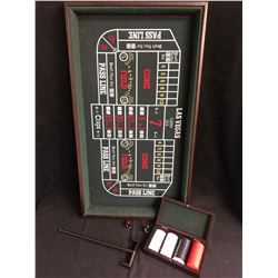 MINI CRAPS TABLE W/ CHIPS & DICE