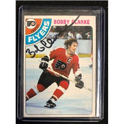 BOBBY CLARKE SIGNED VINTAGE HOCKEY CARD