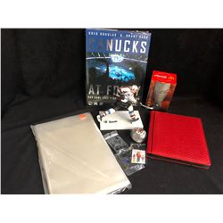 HOCKEY FAN SOUVENIR LOT (BOOK, PINS, BOTTLE OPENER...)