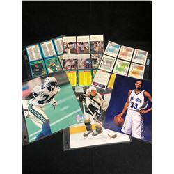 SPORTS PHOTOS/ TRADING CARDS LOT