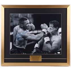 MIKE TYSON SIGNED PHOTO VS. ROCKY BALBOA (JSA COA)