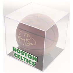 Larry Bird Signed Basketball with Display Case (PSA COA)