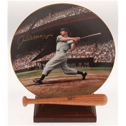 LIMITED EDITION JOE DiMAGGIO SIGNED HARD-FIRED BRADFORD EXCHANGE PORCELAIN PLATE
