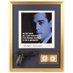 Henry Hill Signed "Goodfellas" 21x27 Custom Framed Photo Display w/ Replica Gun & Prop Money PSA COA