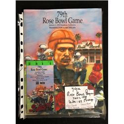 1993 ROSE BOWL PROGRAM & TICKET (79TH ROSE BOWL)
