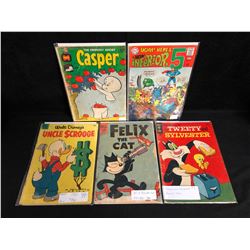 VINTAGE COMIC BOOK LOT (CASPER/ UNCLE SCROOGE/ FELIX THE CAT...)