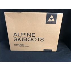 FISCHER ALPINE YELLOW SKI BOOTS (SIZE 8.5 MENS)