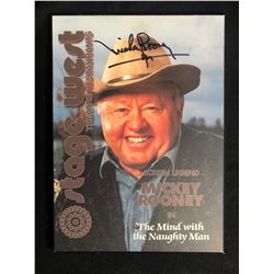 MICKEY ROONEY SIGNED 8 X 10 PLAQUE