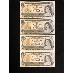 1973 $1 UNCIRCULATED SEQUENTIAL CANADIAN BANK NOTES