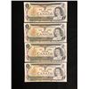 Image 1 : 1973 $1 UNCIRCULATED SEQUENTIAL CANADIAN BANK NOTES