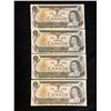 Image 1 : 1973 $1 UNCIRCULATED SEQUENTIAL CANADIAN BANK NOTES .