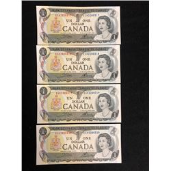 1973 $1 UNCIRCULATED SEQUENTIAL CANADIAN BANK NOTES