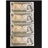 Image 1 : 1973 $1 UNCIRCULATED SEQUENTIAL CANADIAN BANK NOTES