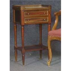 FRENCH EMPIRE STYLE MARBLE  TOP HALF COMMODE 