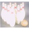 Image 1 : VINTAGE PAINTED WOOD LAWN  BOWLING PINS WITH BALL