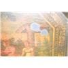 Image 2 : EARLY NEW ENGLAND PAINTED  TRAY with colonial sce