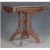Image 1 : EASTLAKE WALNUT MARBLE TOP  PARLOR TABLE height:2