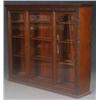 Image 1 : VICTORIAN TRIPLE DOOR CARVED  BOOKCASE with bevel