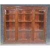 Image 2 : VICTORIAN TRIPLE DOOR CARVED  BOOKCASE with bevel