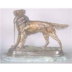 JULES MOIGNIEZ (French,1835-  1894) Bronze Setter