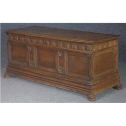 SPANISH BAROQUE WALNUT  MARRIAGE CASSONE