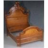 Image 1 : RENAISSANCE REVIVAL WALNUT  BED with burl walnut 