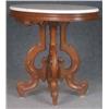 Image 1 : VICTORIAN WALNUT MARBLE TOP  CENTER TABLE with ov